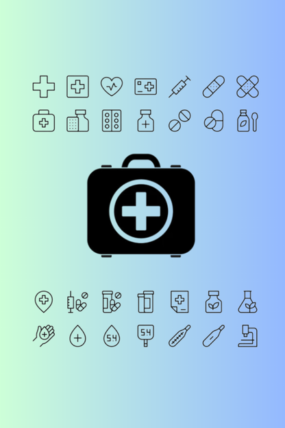 62 pieces First Aid bag
